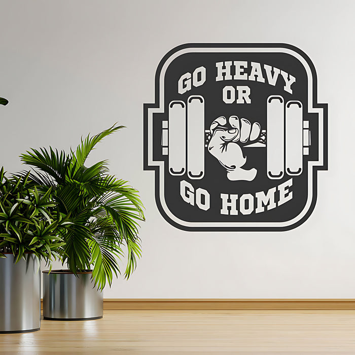 Gym Wall Art Sticker Motivational Fitness Decal Push Harder Workout