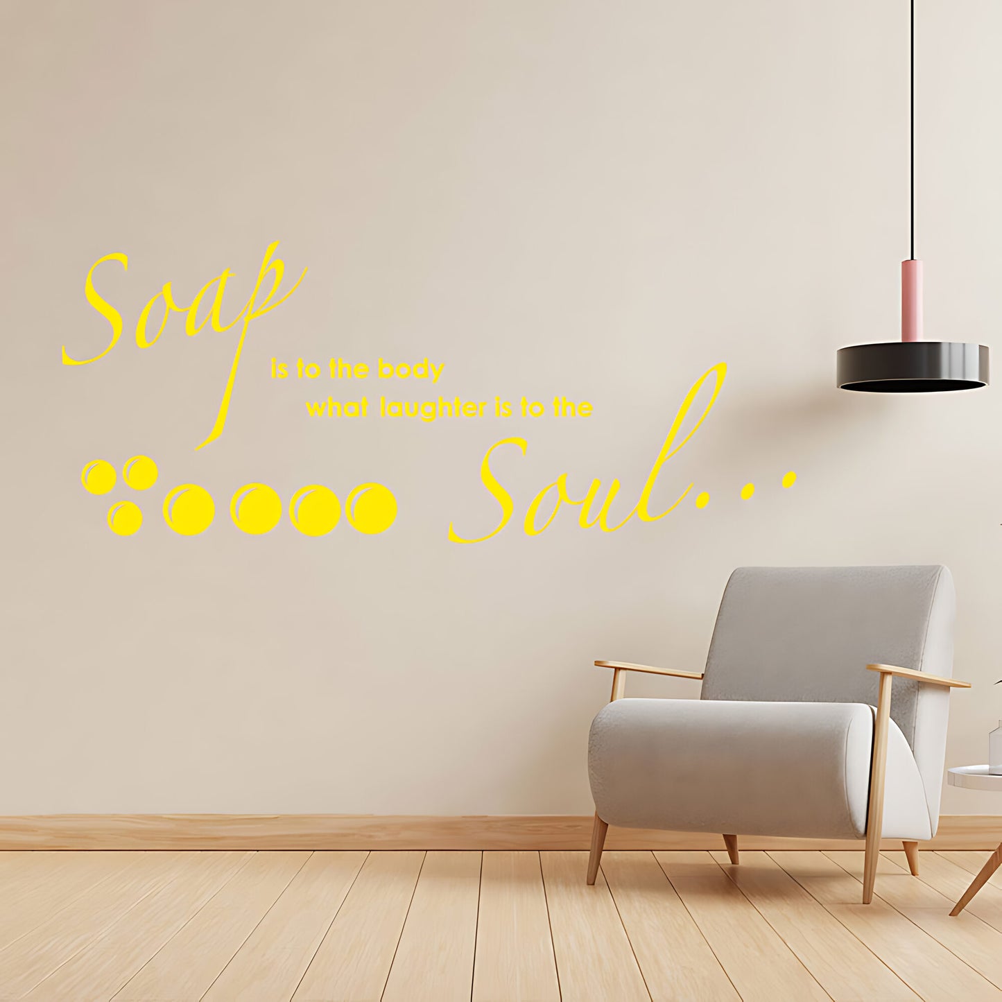 Soap and the Soul Bathroom Wall Sticker Quote Decor