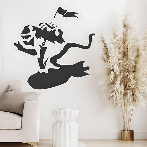 Surf Monkey Art Decals - Banksy Wall Stickers