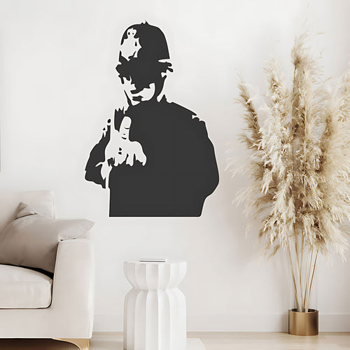 Banksy Rude Copper Wall Sticker – British Police Officer Graffiti Decal