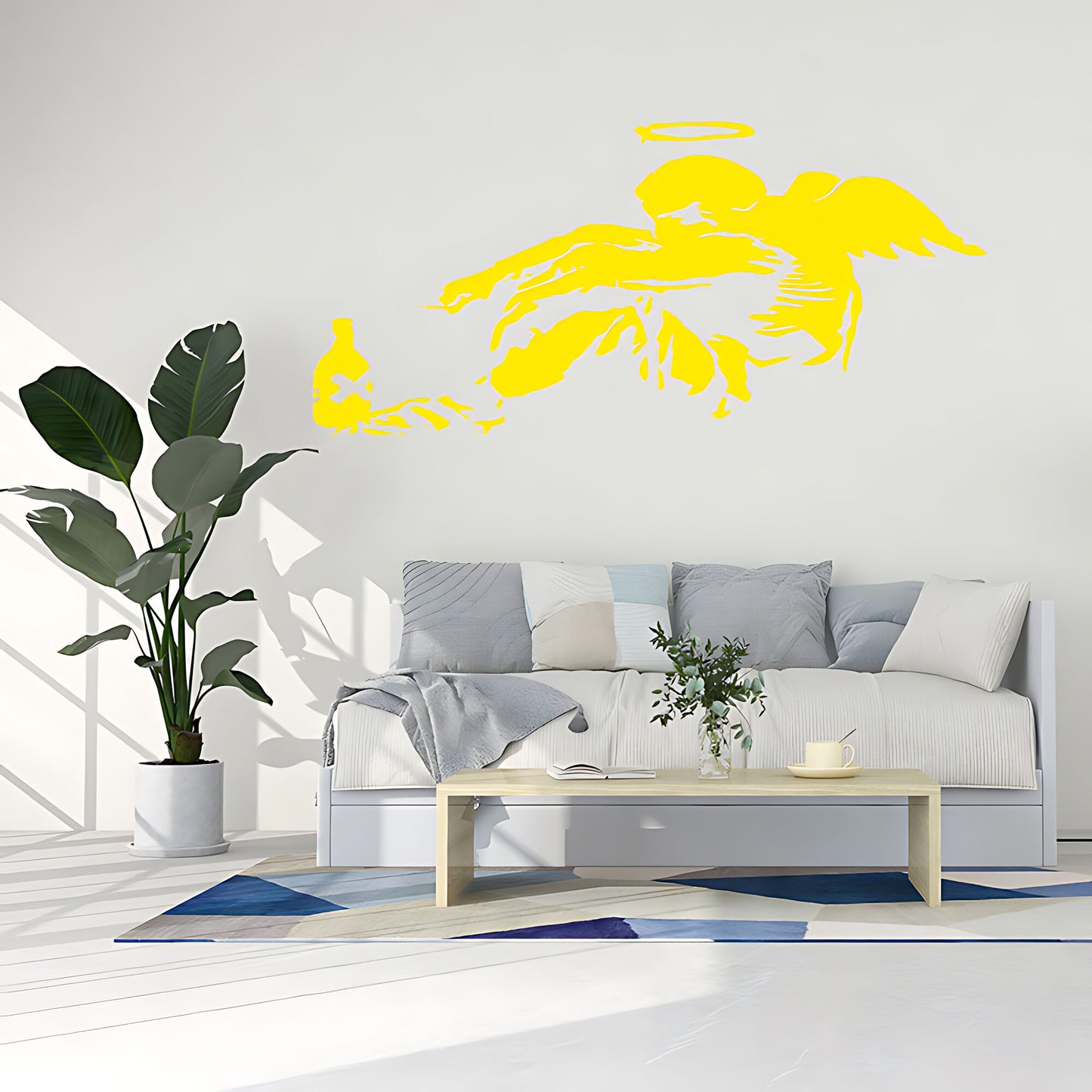 Fallen Angel Wall Art Sticker Decal - Banksy Style