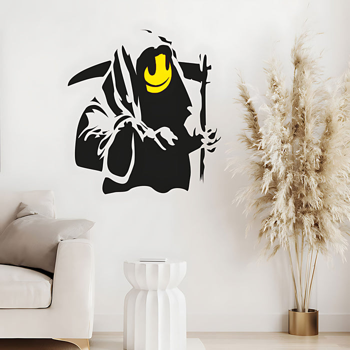 Grin Reaper Wall Sticker Decal - Banksy Style