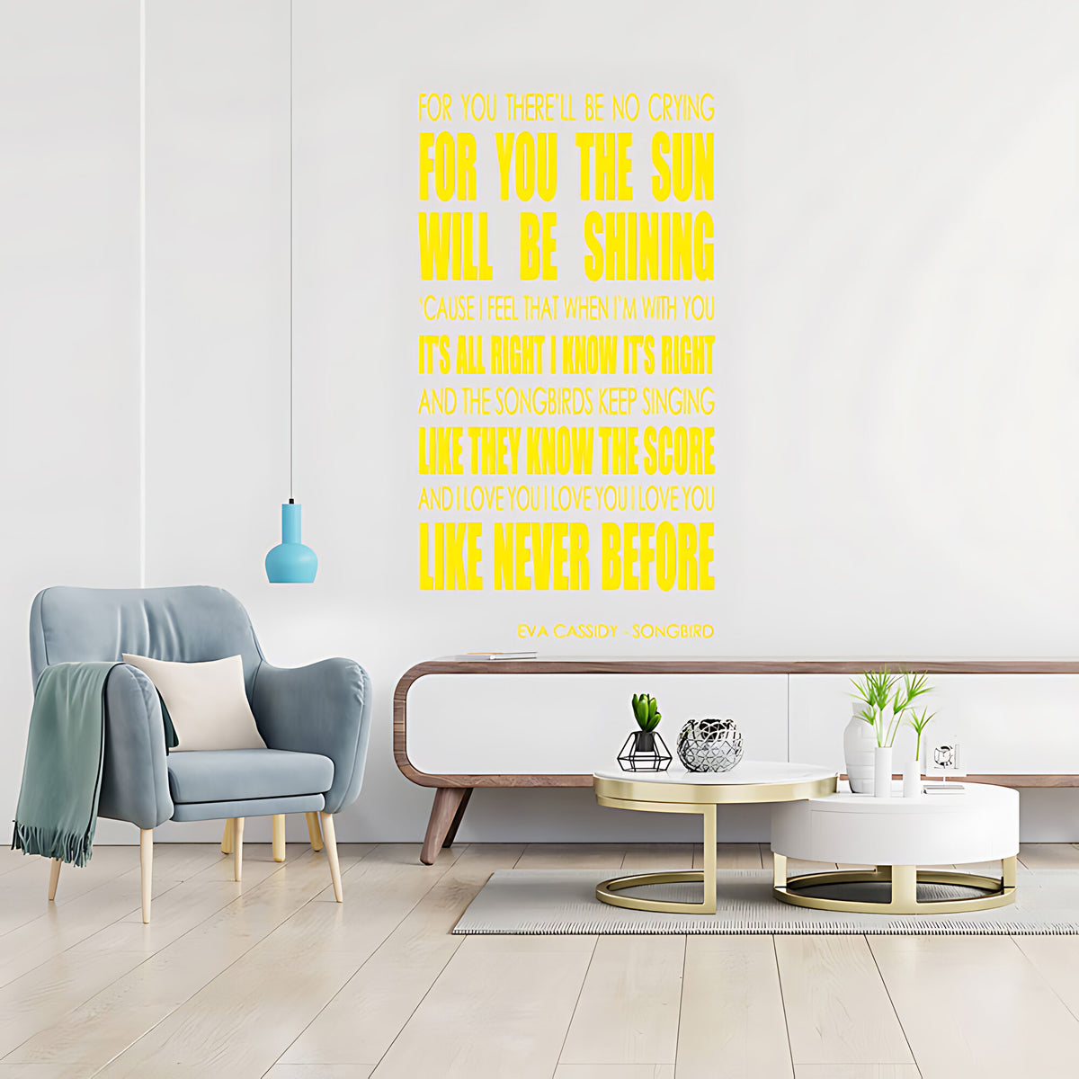 Eva Cassidy Wall Art Sticker - Songbird Lyrics Music Quote