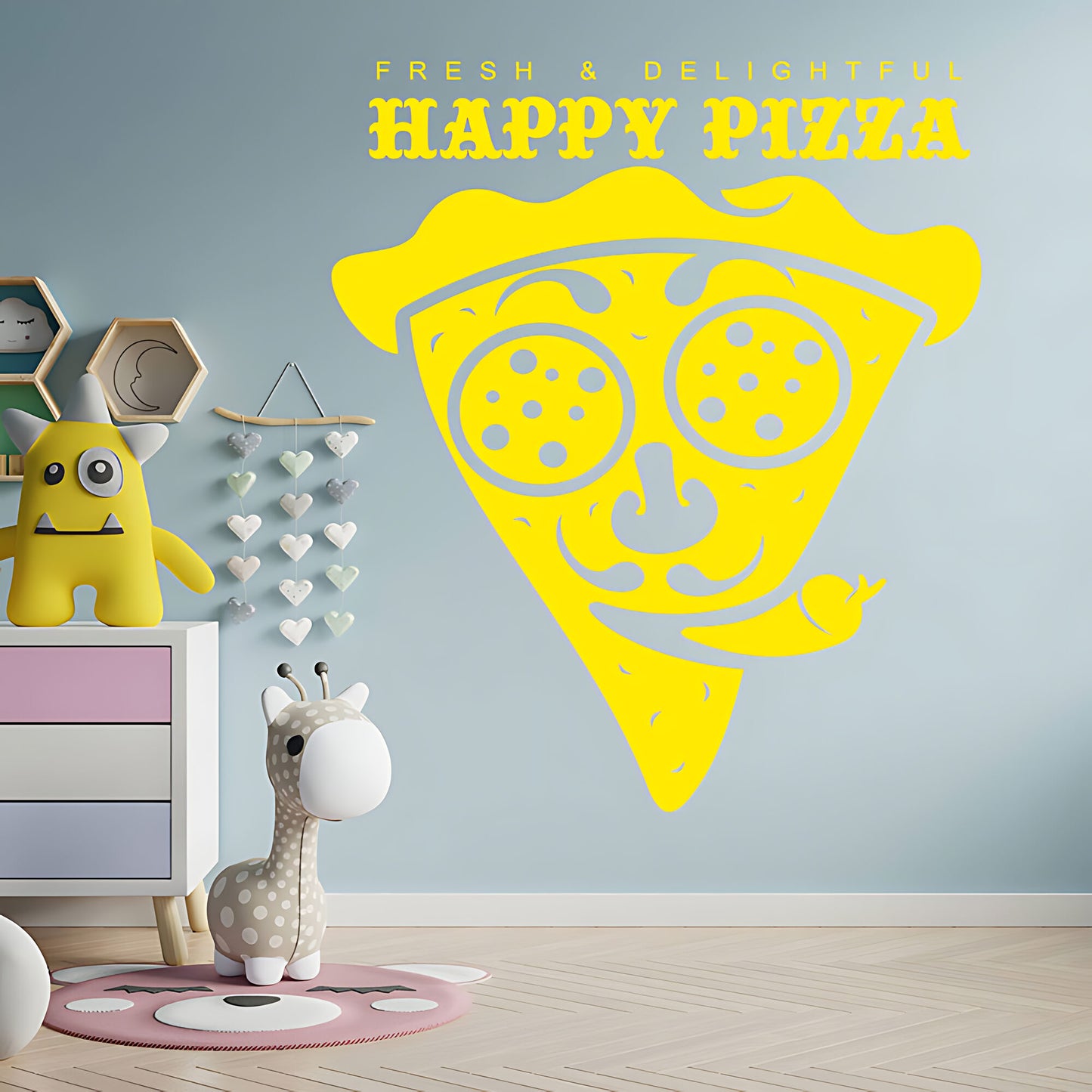 Fast Food Pizza Wall Sticker - Restaurant Decal