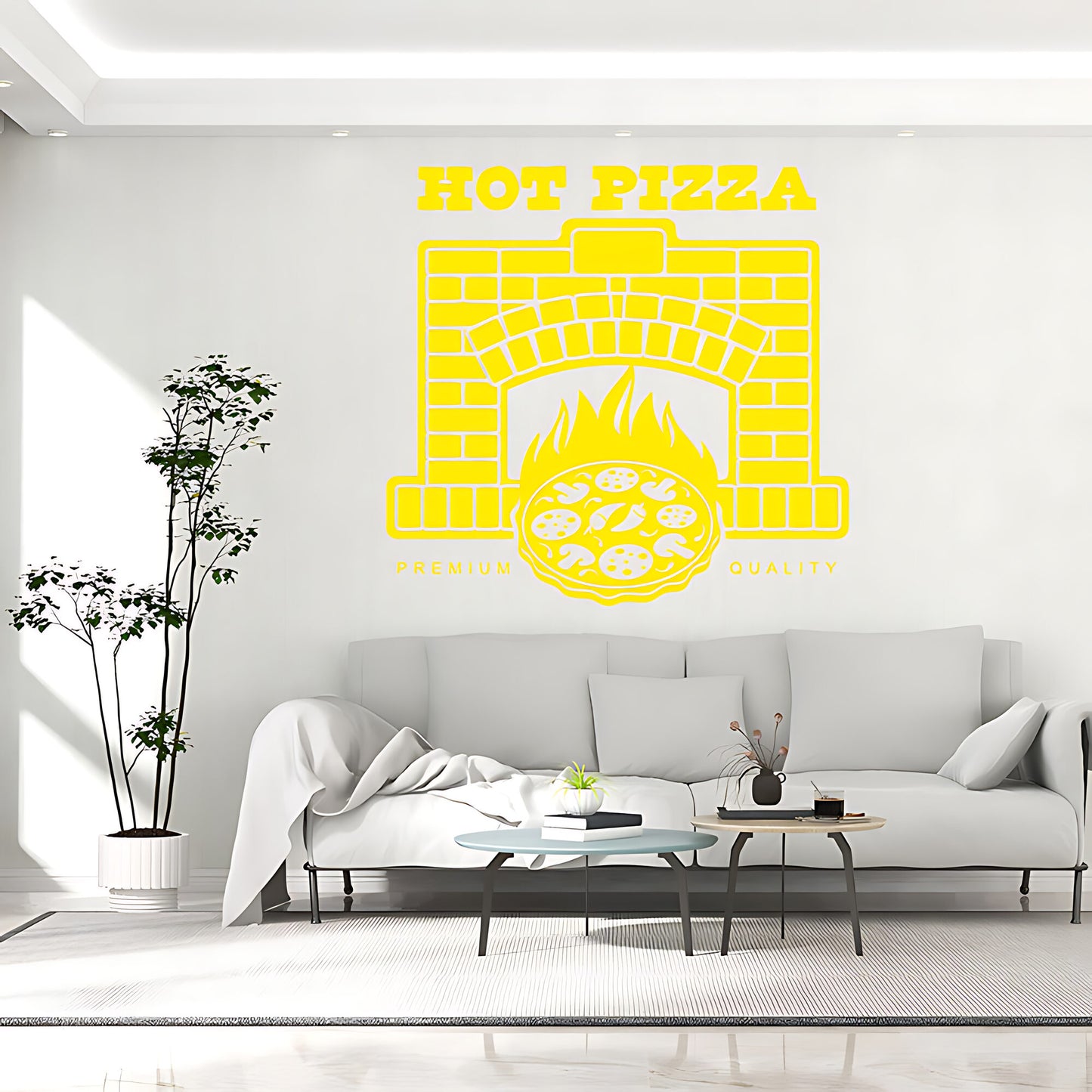 Restaurant Pizza Wall Sticker - Fast Food Cafe Decal