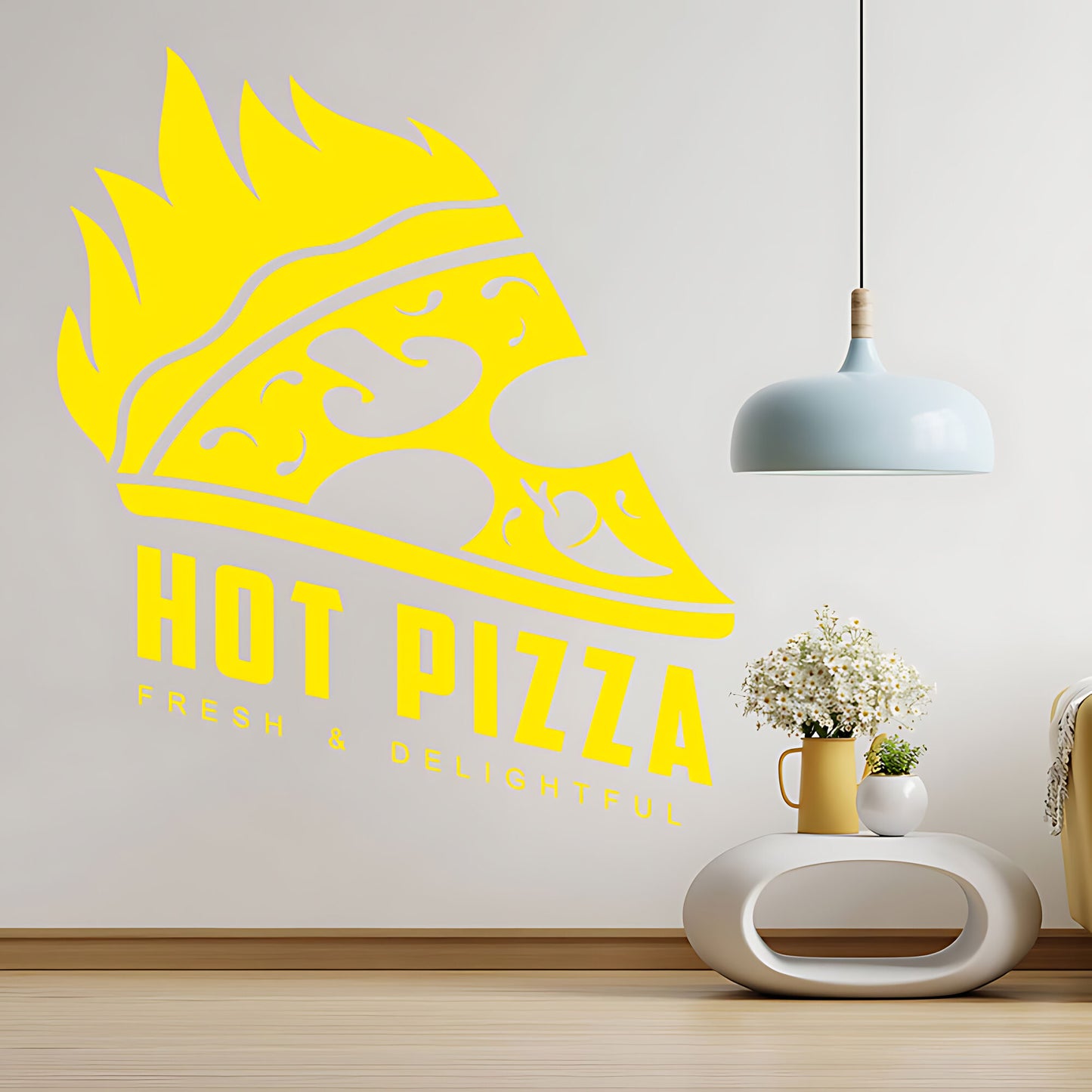 Pizza Takeaway Wall Sticker - Burger Restaurant Decal