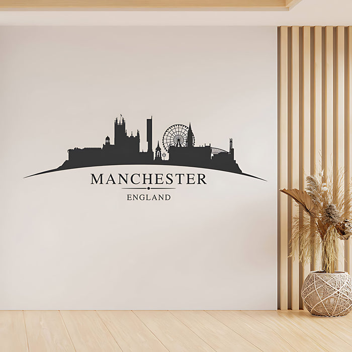 Manchester England Skyline Wall Sticker – Cityscape Decal