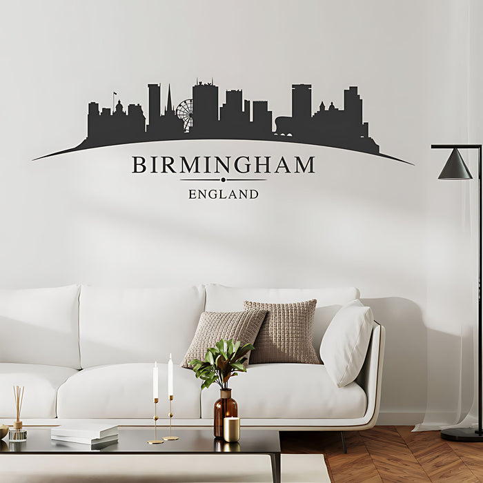 Birmingham Skyline Wall Sticker - City Vinyl Decal
