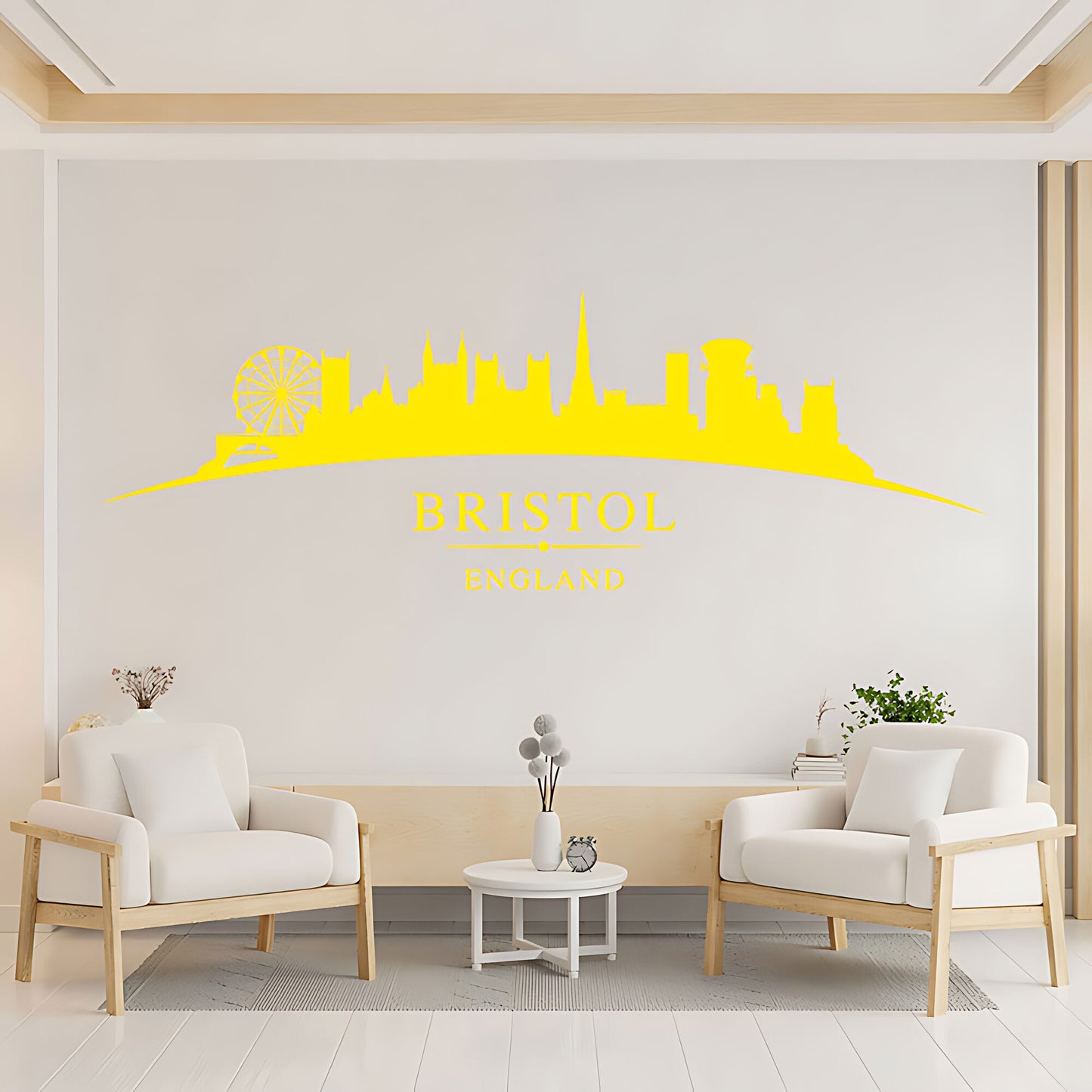 Bristol England Skyline Wall Sticker – Clifton Suspension Bridge Cityscape