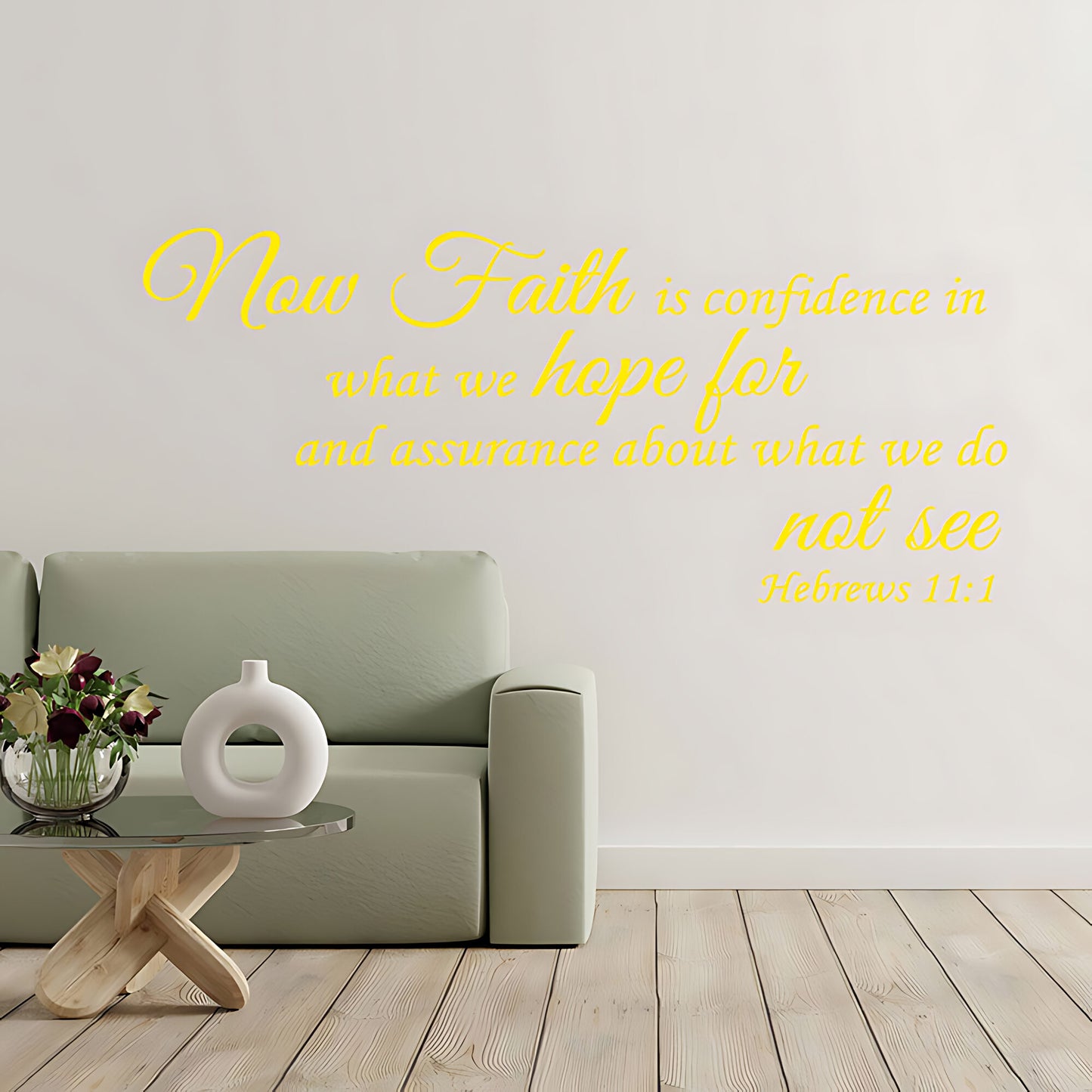 Faith Hope Love Wall Sticker - Bible Verse Decal