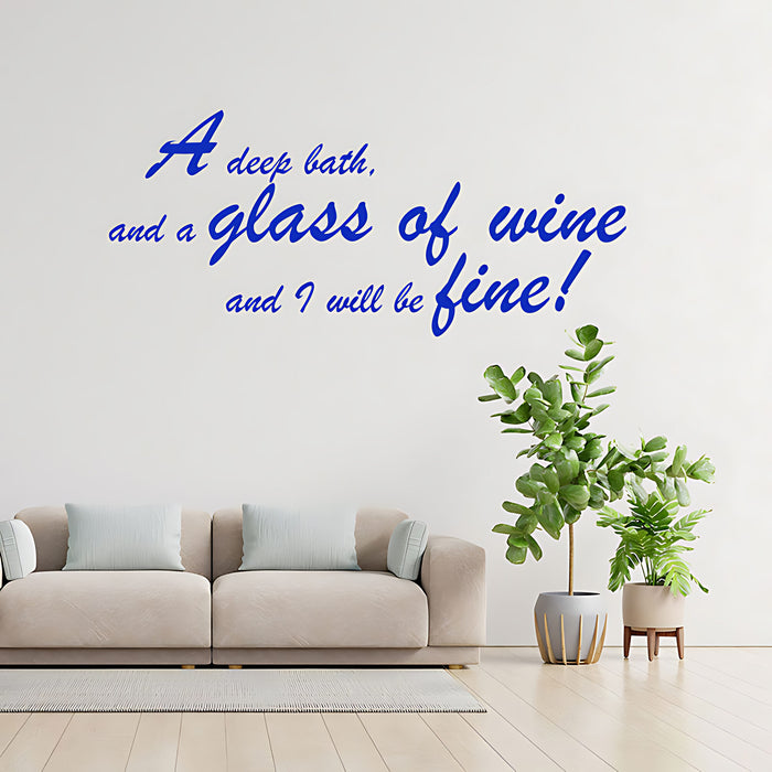 Deep Bath Bathroom Wall Sticker Art Decal Quote