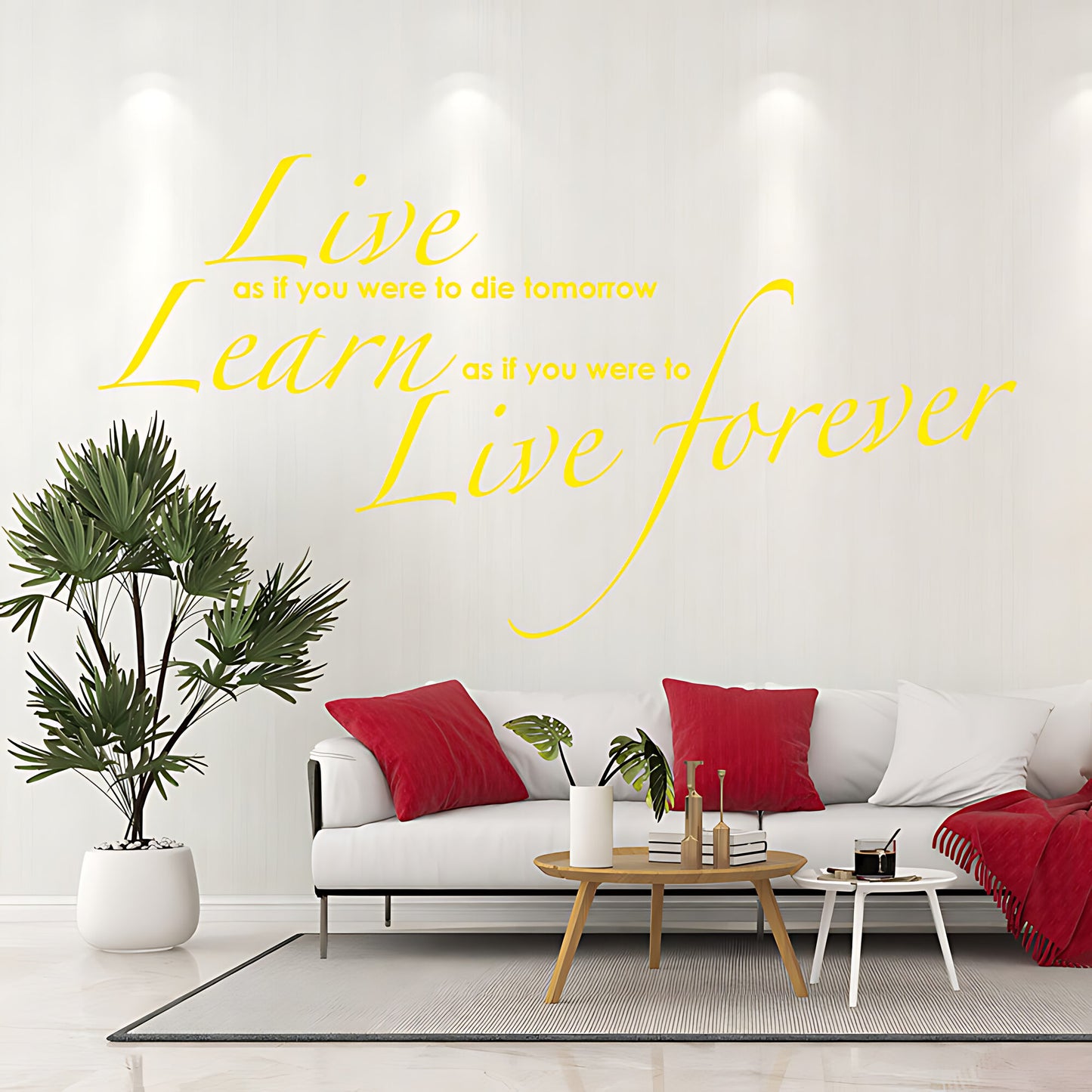 Live Forever Wall Sticker - Inspirational Quote Decal
