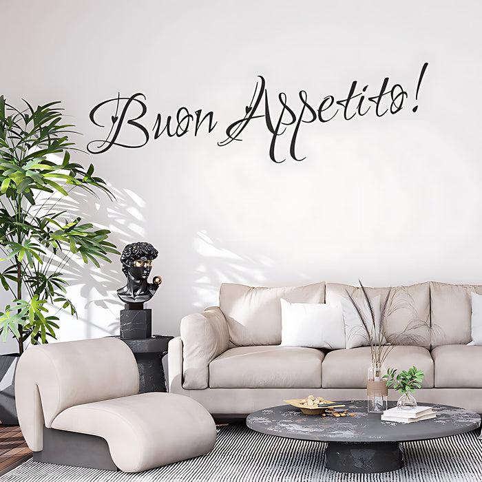 Buon Appetito Kitchen Wall Sticker - Quote Decal