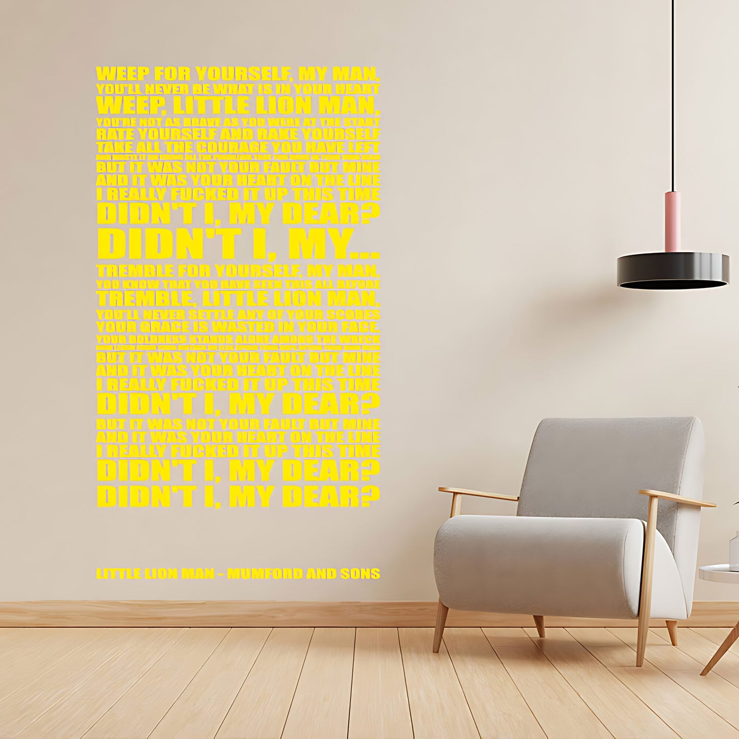 The Beatles All You Need Is Love Lyrics Wall Sticker – Music Decal