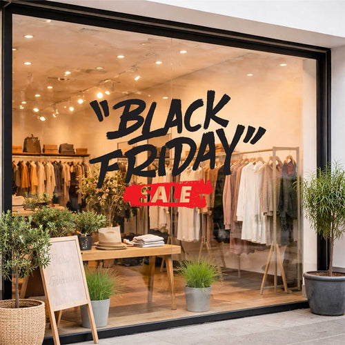 Black Friday Brush Script Sale Window Stickers & Decals