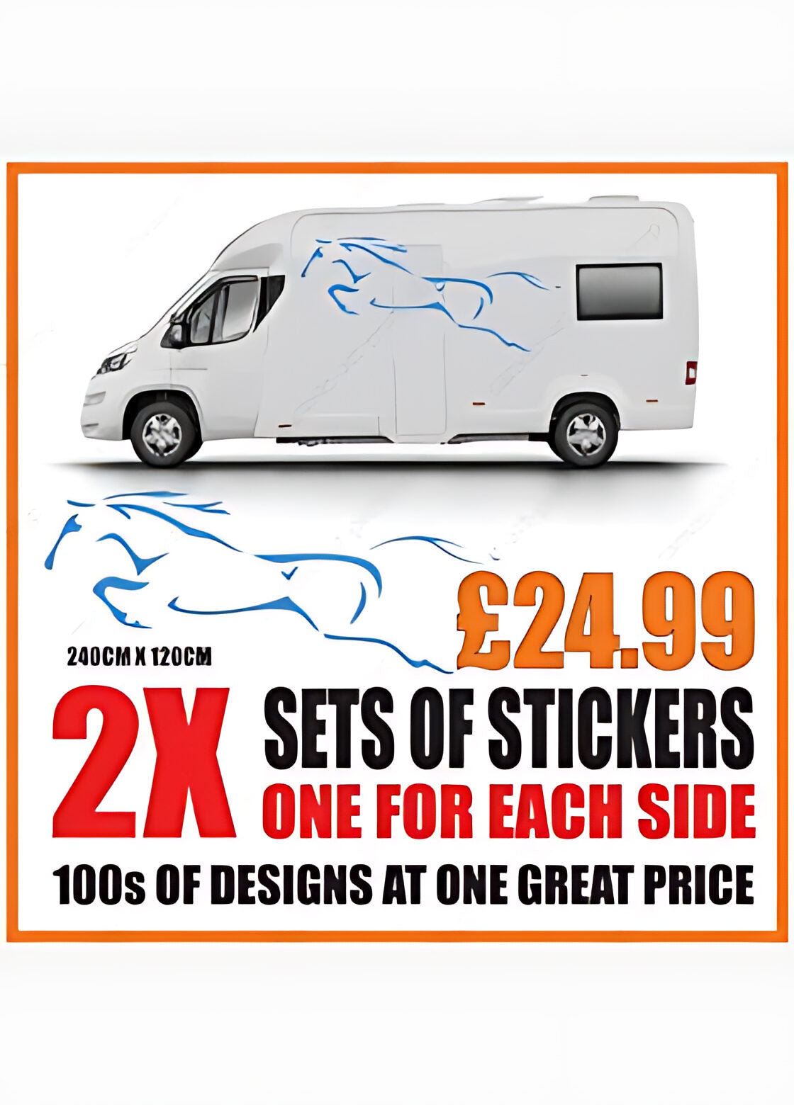 Running Horse Caravan Side Graphics – Caravan Vinyl Decals