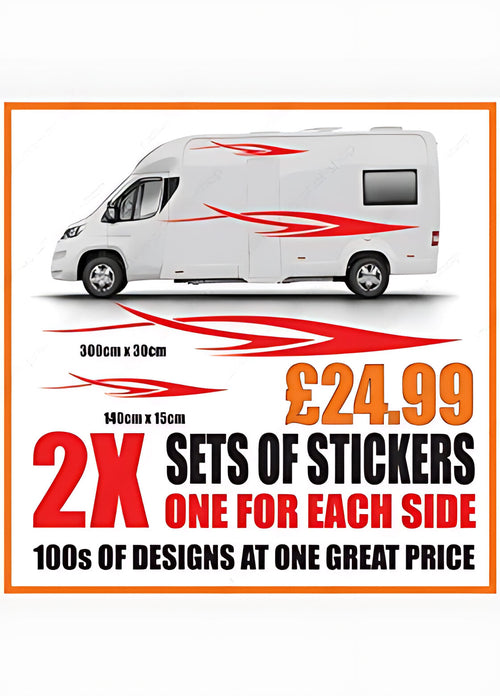 Swoosh Caravan Side Graphics – Caravan Speed Stripe Decals