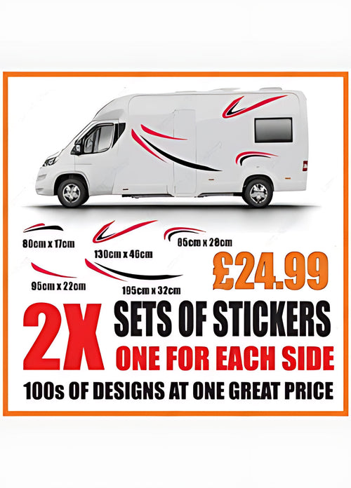 Accent Curve Caravan Graphics – Caravan Side Vinyl Decals