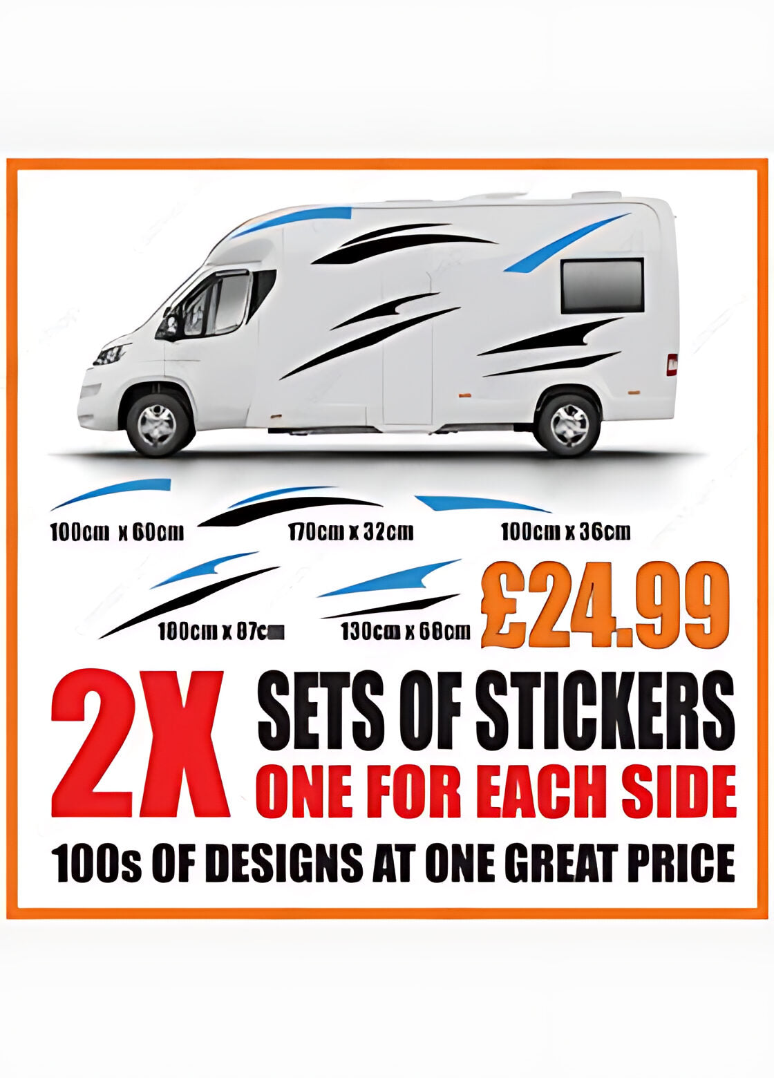 Triple Flow Caravan Graphics – Caravan Side Vinyl Decals