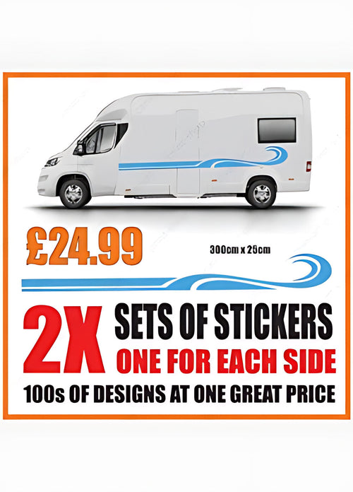 Wave Line Caravan Side Stripes – Caravan Vinyl Decals