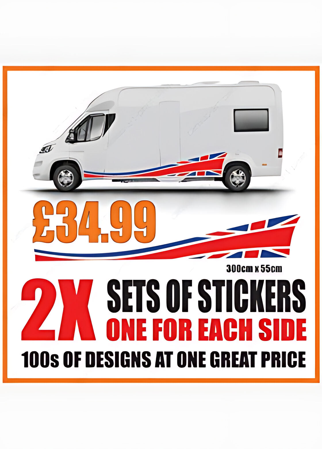 Union Jack Caravan Graphics – Caravan Side Vinyl Decals
