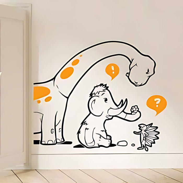 Mummy and Baby Dinosaur Wall Sticker Set