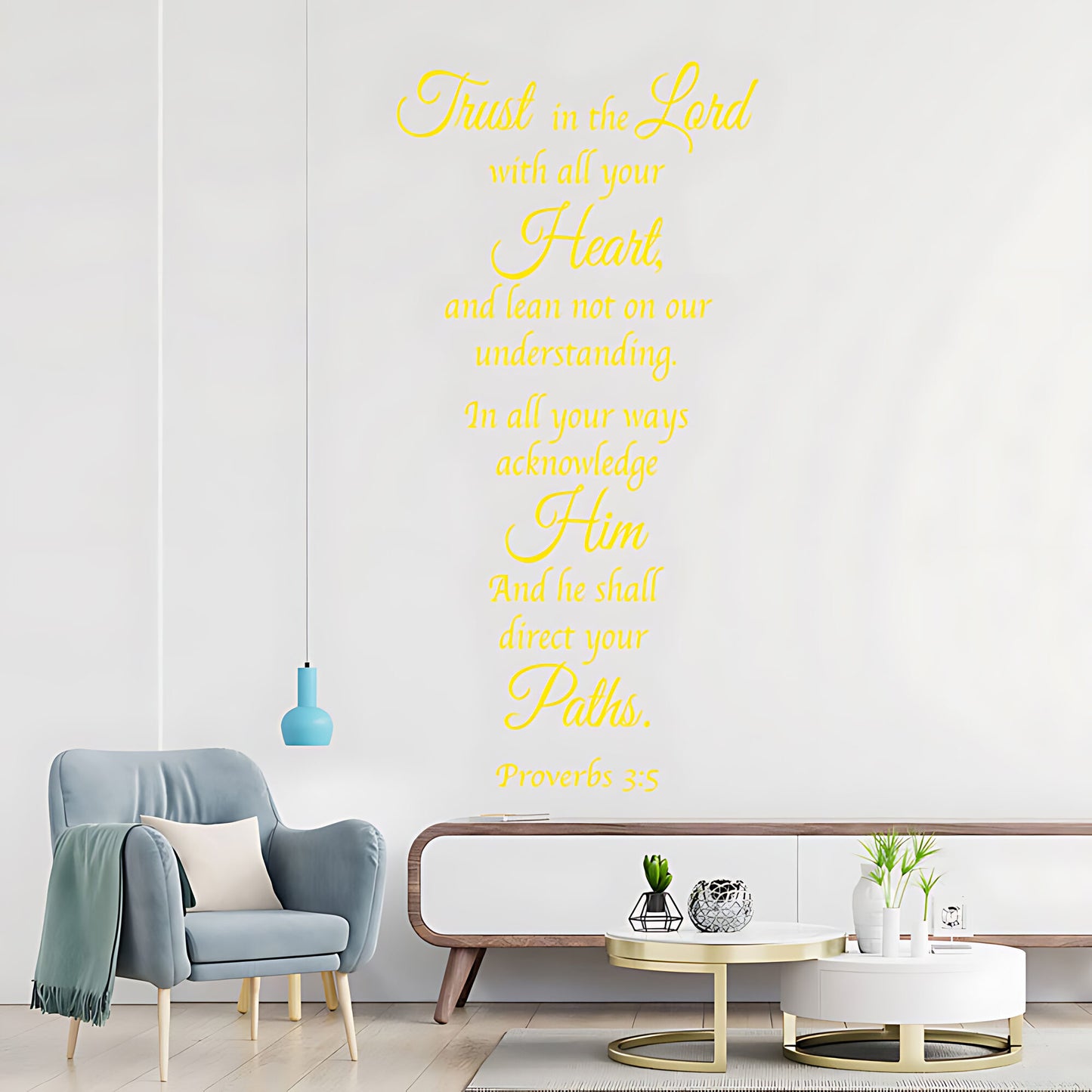 Trust in the Lord with All Your Heart Wall Sticker – Proverbs 3:5 Decal