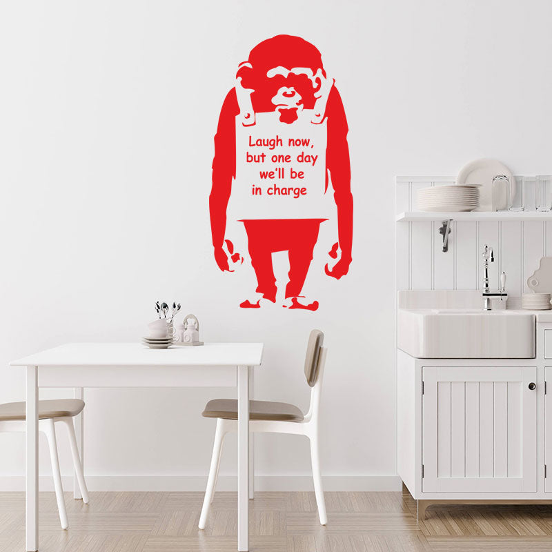 banksy monkey decals wall sticker