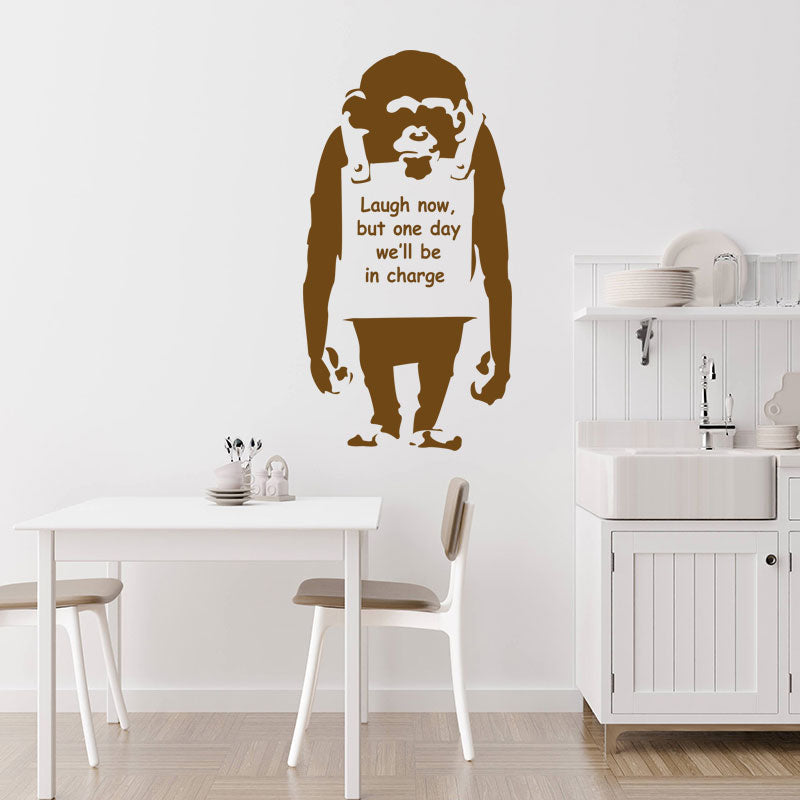banksy monkey decals wall sticker