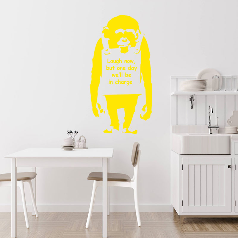 banksy monkey decals wall sticker