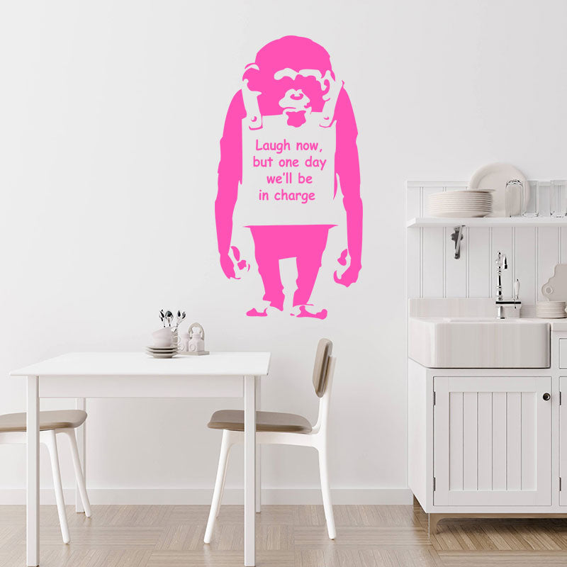 banksy monkey decals wall sticker