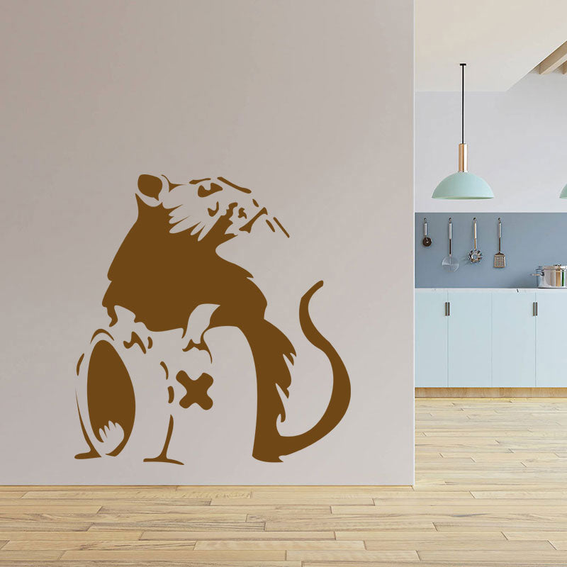 banksy graffiti rat wall art sticker decals
