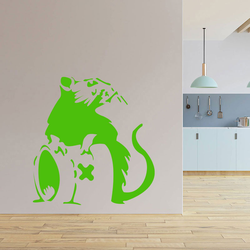 banksy graffiti rat wall art sticker decals