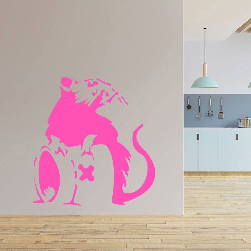 banksy graffiti rat wall art sticker decals