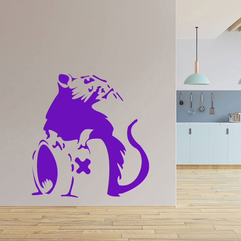 banksy graffiti rat wall art sticker decals