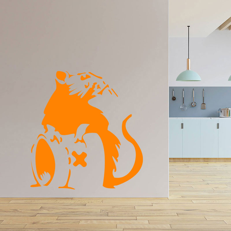 banksy graffiti rat wall art sticker decals
