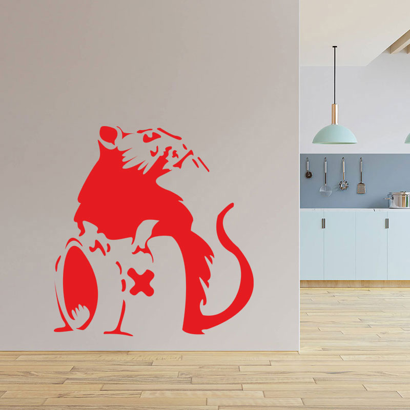 banksy graffiti rat wall art sticker decals