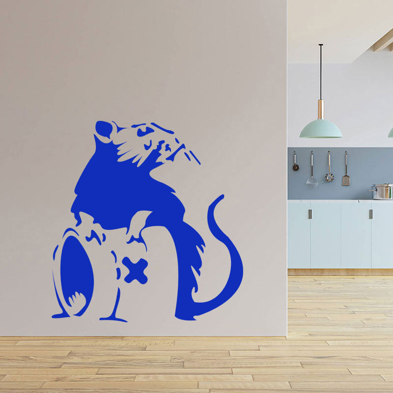 banksy graffiti rat wall art sticker decals