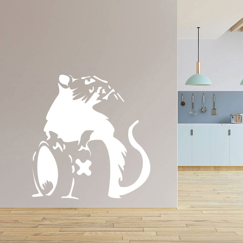 banksy graffiti rat wall art sticker decals