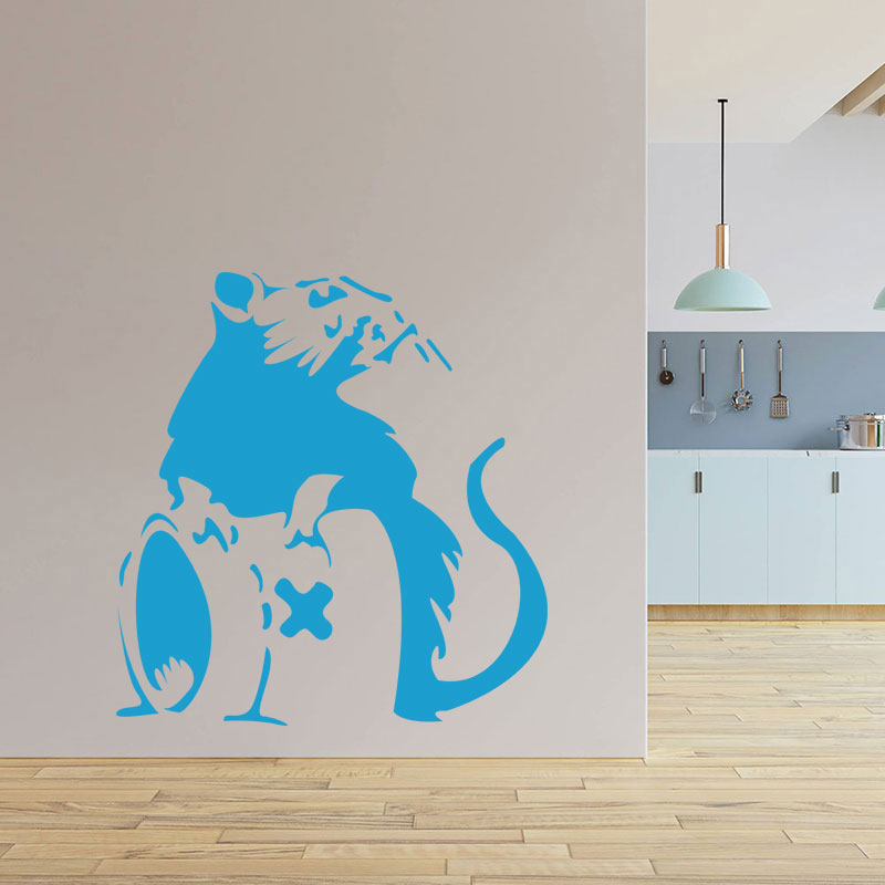 banksy graffiti rat wall art sticker decals