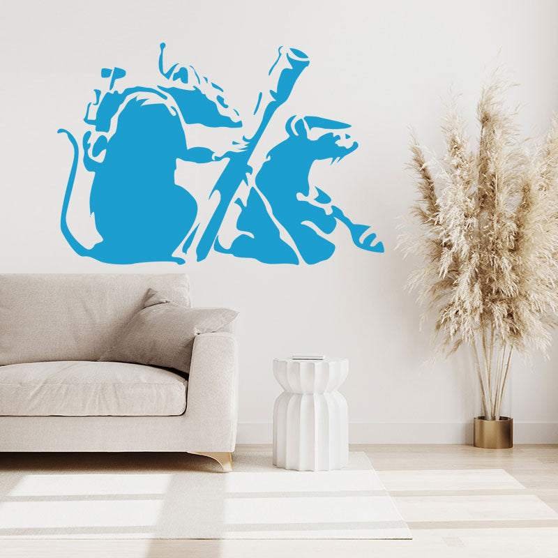 banksy rats art decals wall sticker