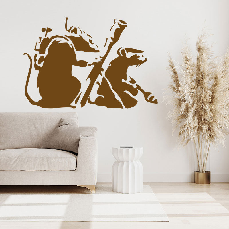 banksy rats art decals wall sticker