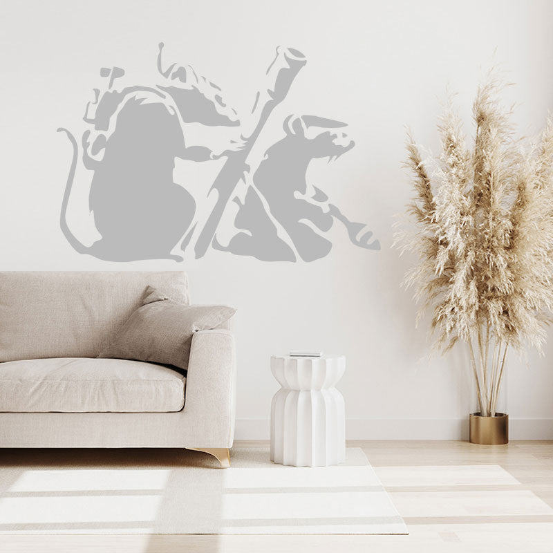 banksy rats art decals wall sticker