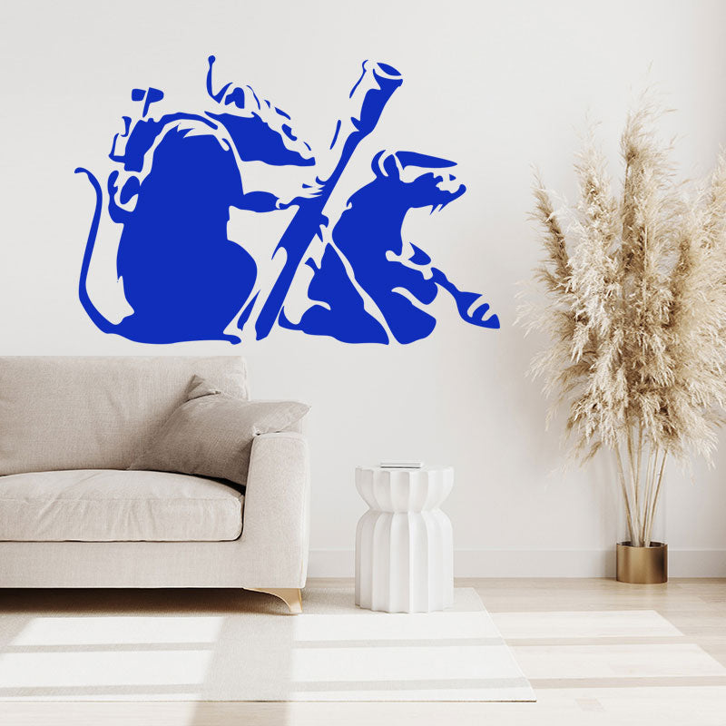 banksy rats art decals wall sticker