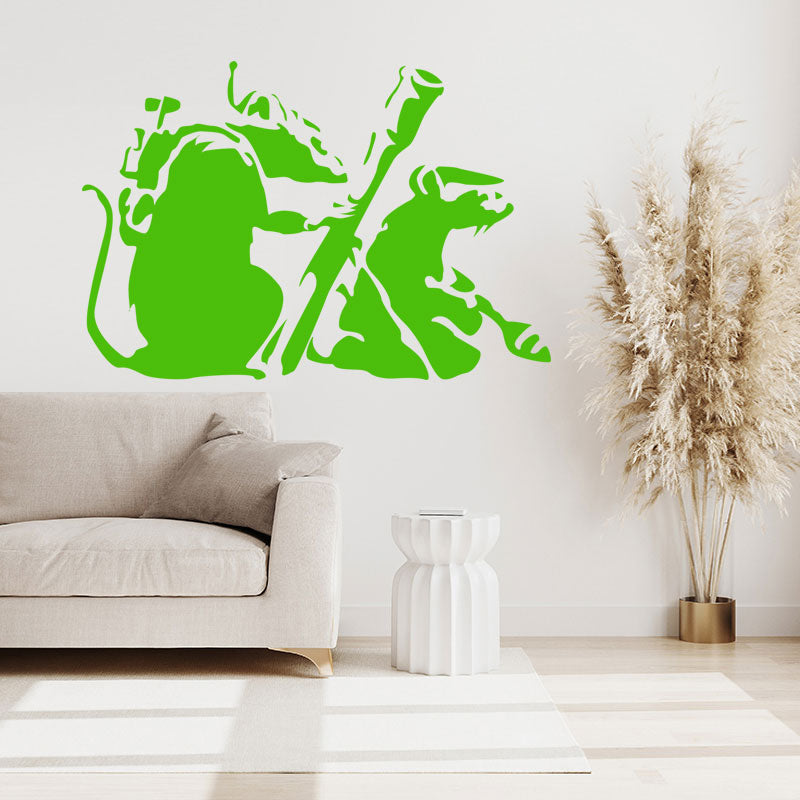 banksy rats art decals wall sticker