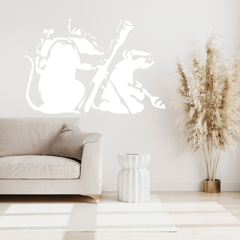 banksy rats art decals wall sticker