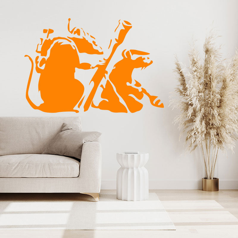 banksy rats art decals wall sticker