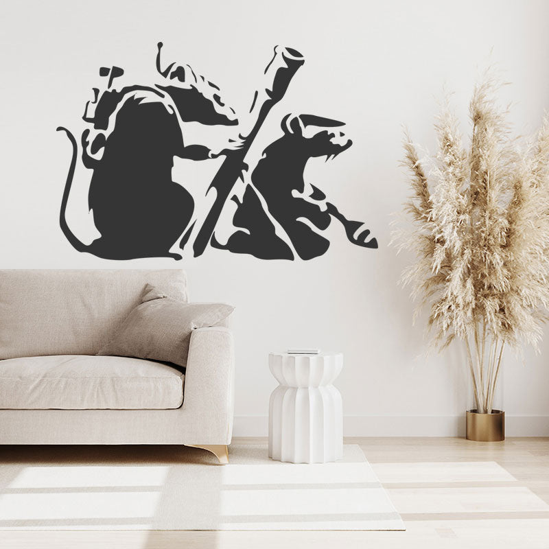 banksy rats art decals wall sticker