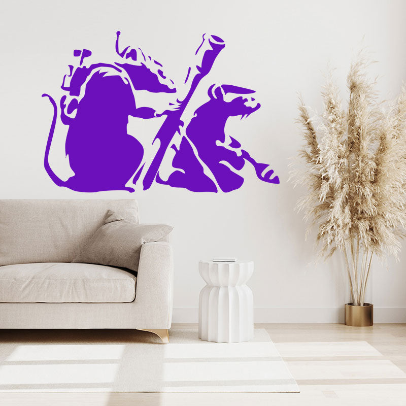 banksy rats art decals wall sticker