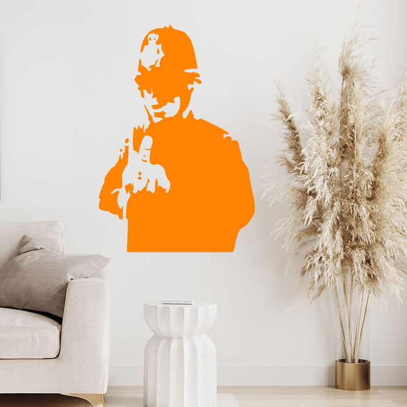 swearing cop rude banksy wall sticker